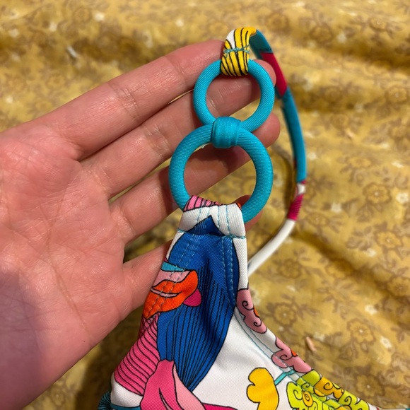 Trina Turk Blue and Yellow Floral Swimsuit - Picture 4 of 8